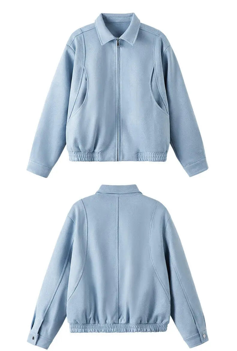 2025 spring short coat mens korean streetwear fashion loose casual bomber jacket women plus size autumn coat outerwear unique shorts style 265