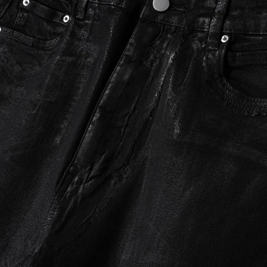 hi street flared jeans men broken patchwork denim pants streetwear harajuku luxury designer black jeans trousers male urban skinny jeans