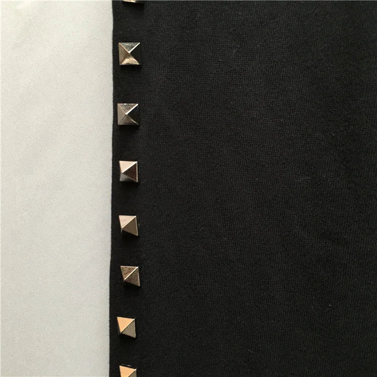 high new novelty luxury men 21 classic side metal rivets pockets comfortable cotton parkour sweat casual pants sweatpants d47 unique joggers style 4208