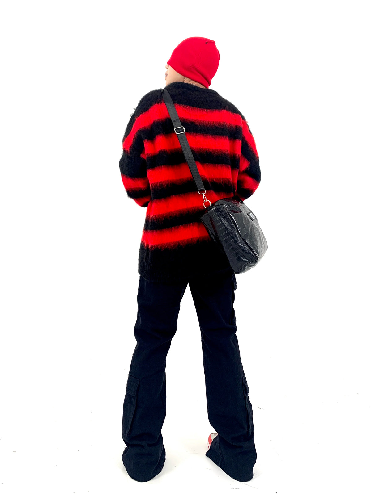 Hip Hop Striped Oversized Sweater Mens Autumn Winter Punk O-neck Long Sleeve Pullover Streetwear Casual Loose Sweaters Clothing Street King Limited
