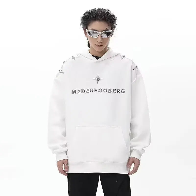 mens autumn hoodie set oversized high street hooded pullover hip hop straight leg jeans 2 piece 2023 street couple fashion suit stacked flare jeans