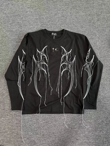 New Arrival 2024 Men Thug Club Tassels T Shirts T-Shirt Hip Hop Skateboard Street T-Shirts Tee Shirt Top kenye Loose Size #U31 Street King Limited