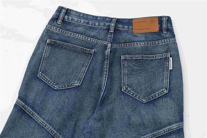 2024 multi pocket jeans vintage mens harajuku cargo denim pants retro hip hop straight loose jean pants 1 unique cargo style 245