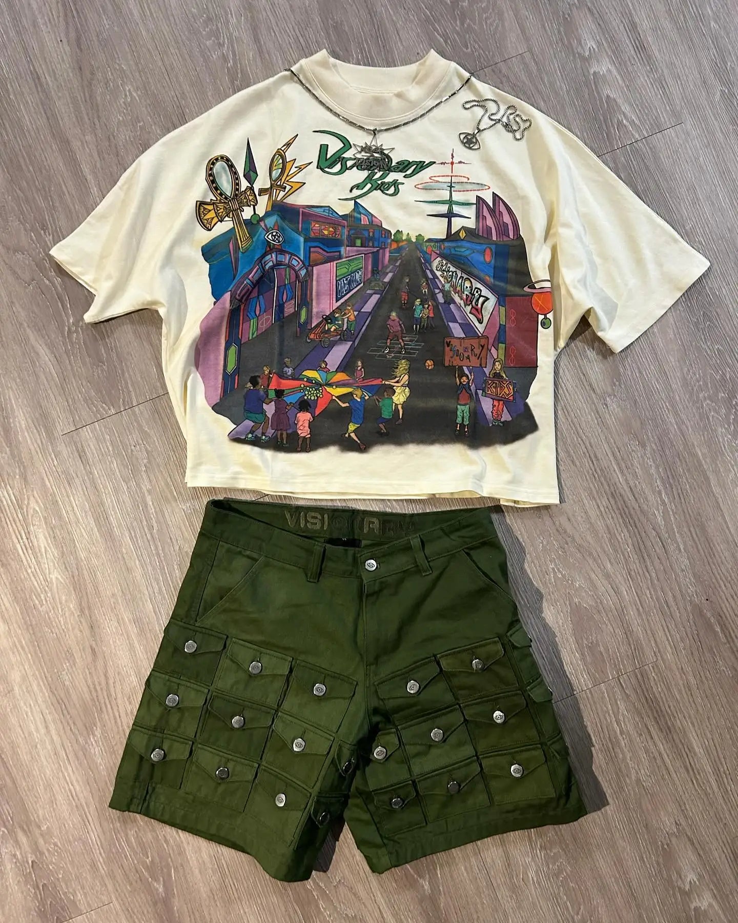 Retro Gothic Cartoon Pattern Oversized T-shirt Women's Spring and Autumn 2024 New Fashion Rock Harajuku Loose Casual y2k Top Street King Limited