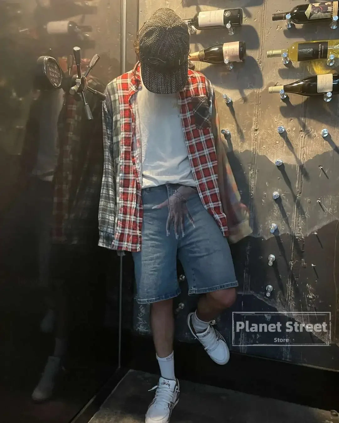 harajuku y2k short baggy jeans palm print graphic pants men fashionstyle denim streetwear gothic sweatpants shorts men clothing unique joggers style 4288