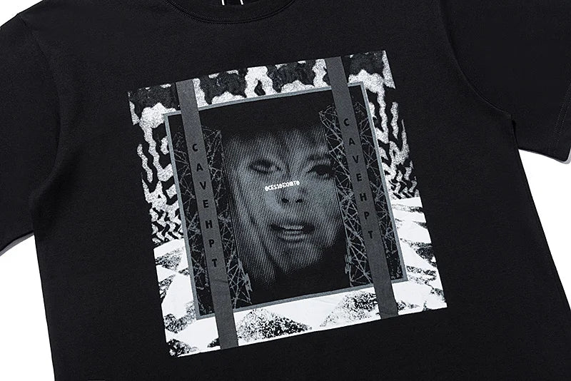 High Quality CAVEMPT Tops Tee Phantom Letter Printing Classic All-match Men Woman Loose O-Neck Summer C.E T Shirt Street King Limited