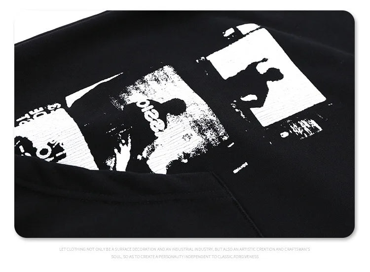 24AW simple printed hoodie Street King Limited
