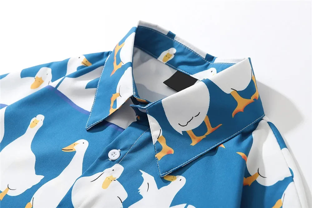 Dark Icon Funny Printed Oversized Men's Shirt 2021 Summer Holiday Hawaiian Shirts Male Top 2 Colors Street King Limited