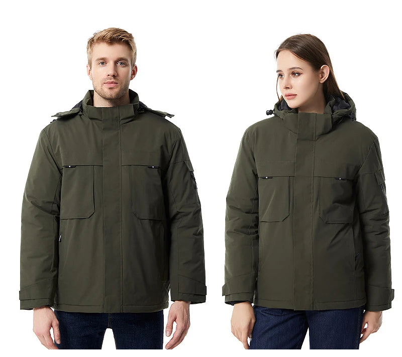 rainbowtouches heating jacket men winter electric heated clothes usb charging waterproof windbreaker heat outdoor skiing coat unique default style 5269
