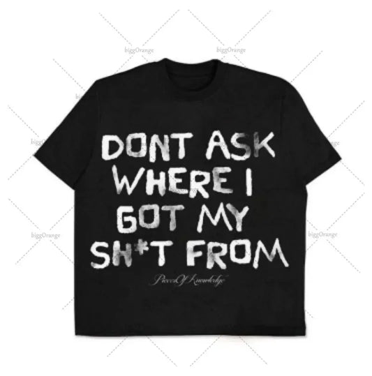 Y2k high street hip-hop trendy letter print pattern oversized T-shirt men's fashion goth loose casual versatile short-sleeved Street King Limited