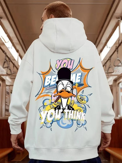 Autumn Funny Cartoon Duck Graphic Y2K Hoodies Oversized Hip Hop Fashion Sweatshirts Vintage Streetwear Punk Hoody Clothes Street King Limited