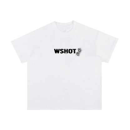 2000s Y2K short Sleeve T-shirt Manfirearms and ammunition Gothic print Loose Aesthetic Punk Oversize Streetwear hip hop tees Street King Limited