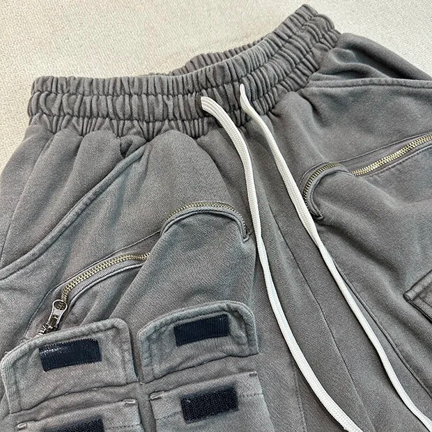 Multi-pocket zipper tactical overalls feature heavyweight shorts Street King Limited