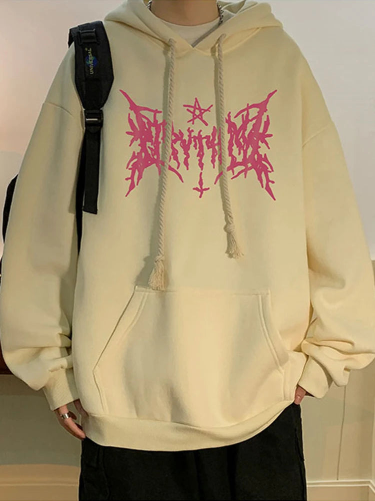 American Goth Printed Men's Pullover Hoodies Hip Hop Fashion Oversized Sweatshirts Casual Fleece Y2K Vintage Streetwear Hoodie Street King Limited