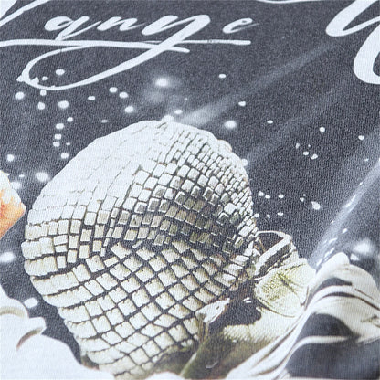 Vintage Retro KANYE WEST ALBUM Print High-Street Hip-Pop Cotton Washed Casual Oversized Tops T-Shirt Street King Limited