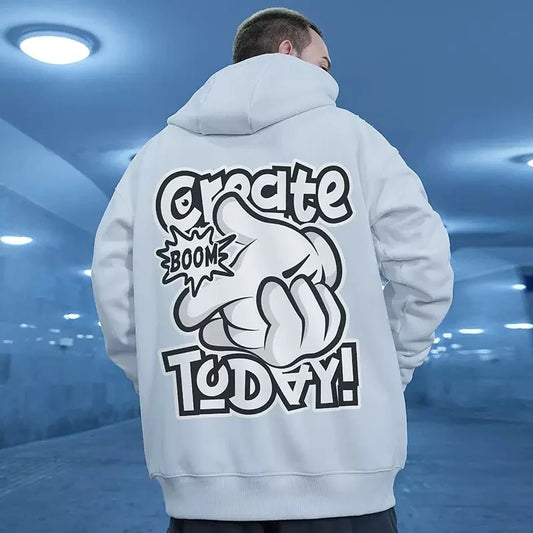 Animecore Statement Graphic Hoodie Layering Essential