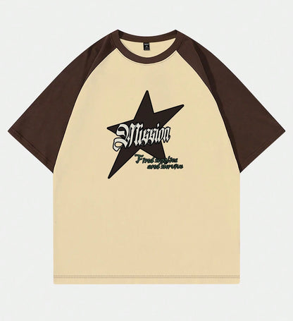 Fashion Korean retro simple cotton printed T shirt summer y2k loose personality hip hop men and women street oversized T shirt Street King Limited
