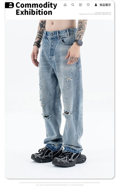 Destroy straight-leg wide jeans Street King Limited