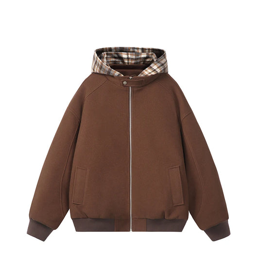 winter cotton padded jacket men women streetwear fashion loose casual hooded woolen bomber parkas jacket thicken coat outerwear unique default style 1051