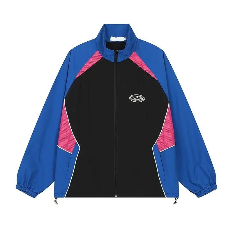 new sport charge jacket mens korean trend color blocking quick drying thin coats summer outdoor sunscreen casual windbreaker unique default style 1937
