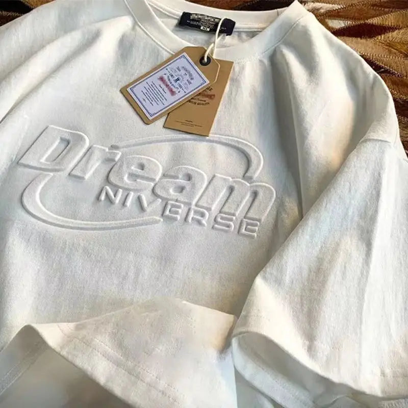 Heavy cotton men's and women's summer short-sleeved American hip hop t shirts are popular this year with loose inner T-shirts Street King Limited