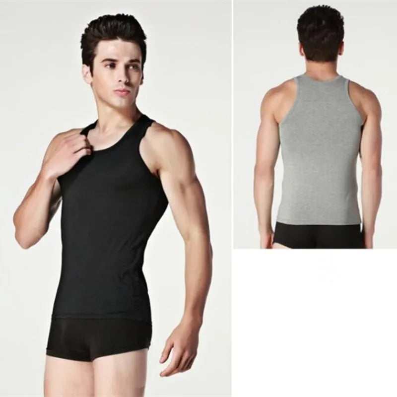 Hot Sale 3pcs / 100% Cotton Mens Sleeveless Tank Top Solid Muscle Vest Undershirts O-neck Gymclothing Tees Whorl Tops Street King Limited