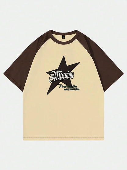 Fashion Korean retro simple cotton printed T shirt summer y2k loose personality hip hop men and women street oversized T shirt Street King Limited