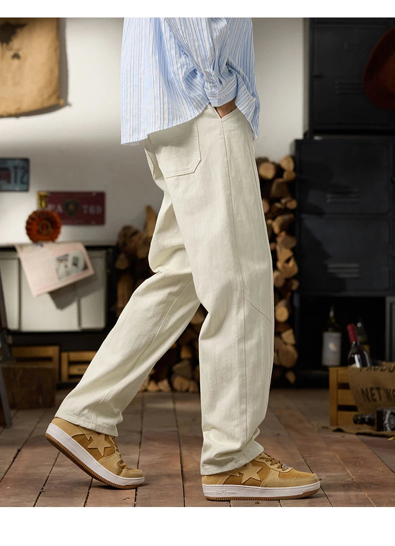 men classic fashion vintage casual loose plus size 28 42 straight white soft denim jeans pant cityboy jeans long trousers man unique jeans style 1994