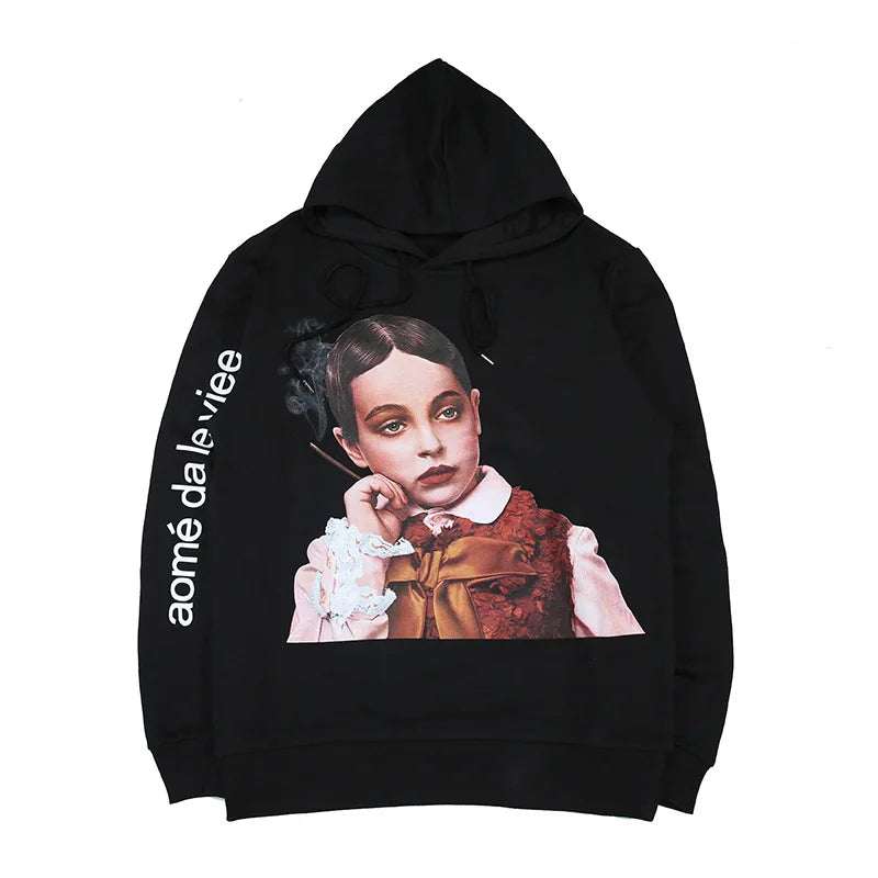 New 2022 Men luxury Beauty Smoke Hoodies Hoody hooded Sweatshirts velvet Cotton Drake Thick Fleece Street Hip hop A286 Street King Limited