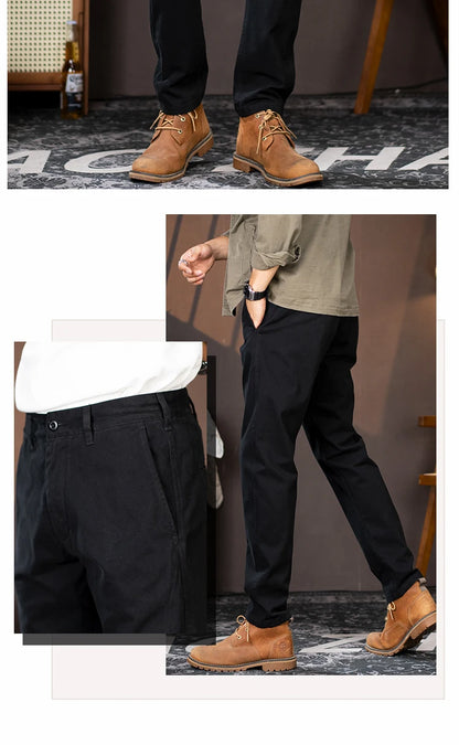 men business casual fashion pure cotton commute pants japanese streetwear amikaji fashion straight cargo pant trouser unique cargo style 1905