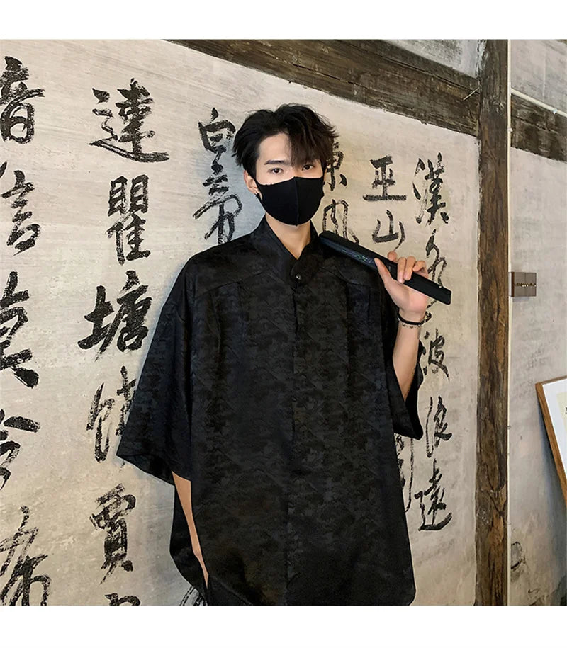 Streetwear New Chinese Style Hawaiian Flower Shirts For Men Short Sleeve T Shirts New Chinese Style Hawaiian Flower Shirts For Men Short Sleeve T Shirts 2024 Summer 3D Graphic Shirt Y2K Streetwear Mens Blouse Fashion Sweater Jacket With Graphic Design For Men