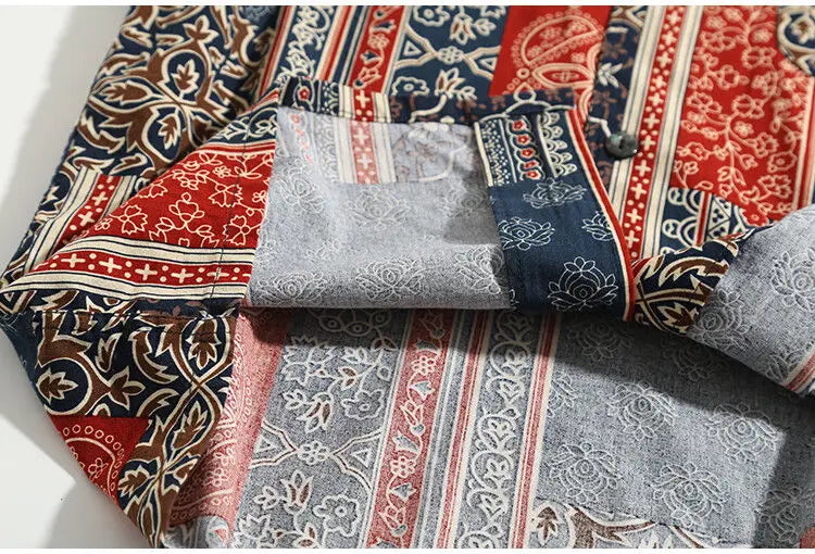 Korean Hawaiian Cuban collar retro printed shirt men American handsome simple casual versatile loose beach short-sleeved shirt Street King Limited