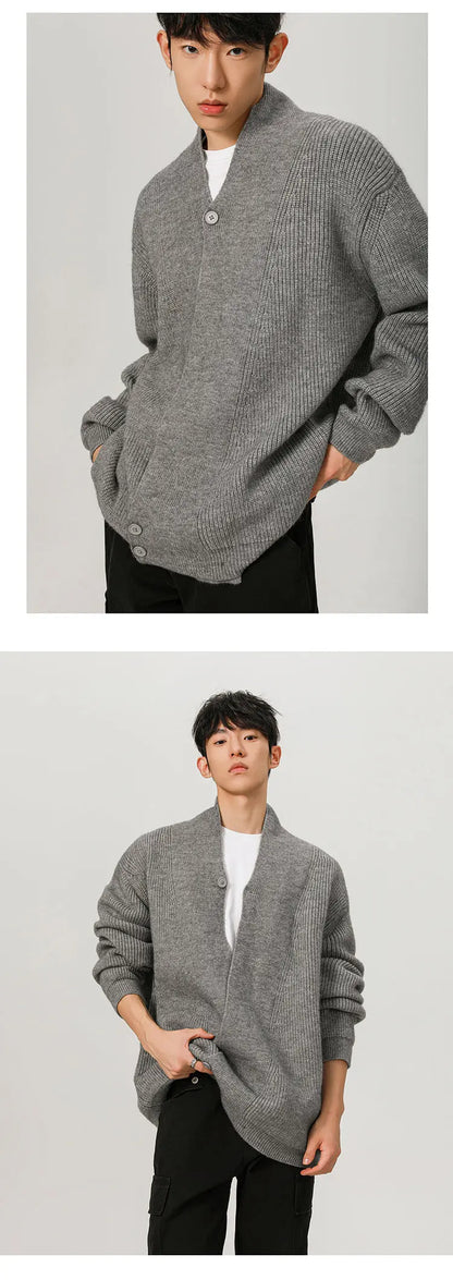 Cardigan Robe Sweater Men Loose Casual Retro Fashion Knitted Cardigan Cloak Coat Streetwear Knitwear Sweater Jacket Street King Limited