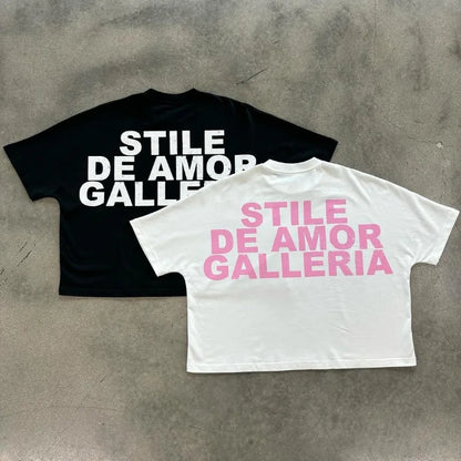 American High Street Trendy Brand Letters Anime Print Oversized Short-sleeved Tops Men Y2k Fashion Retro Casual T-shirts Women Street King Limited