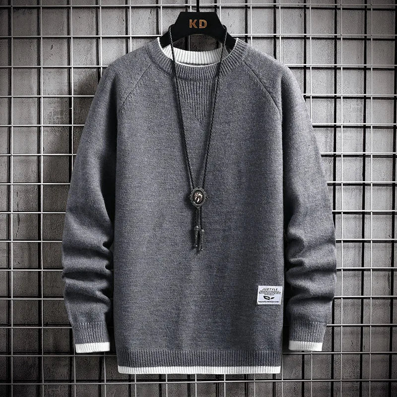 Brand Clothing Men Winter High Quality Knitted Sweaters/Male Slim Fit Solid Color Round Neck Pullover Man Casual Sweaters 3XL Street King Limited