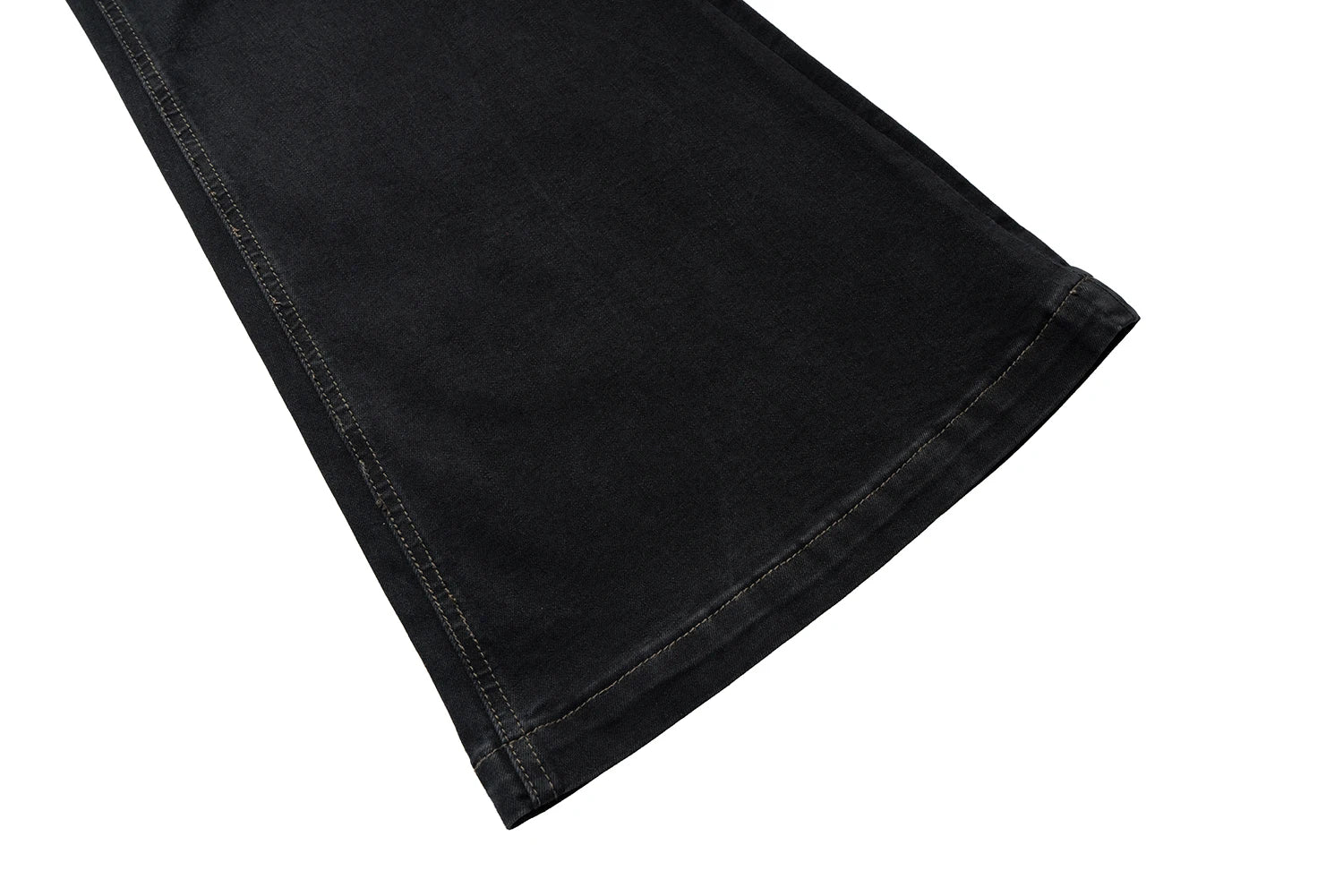 RO Style Ribbons slightly Stretch Baggy Flared Jeans for Men High Street Black Color Boom Cut Oversized Casual Denim Trousers Street King Limited