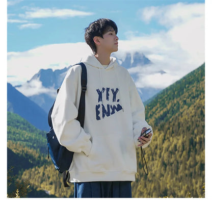 New Goth Oversized Pullover Hoodies For Men Letter Print Hooded Sweatshirts Hip Hop Aesthetic Harajuku Y2K Streetwear Hoodie Street King Limited