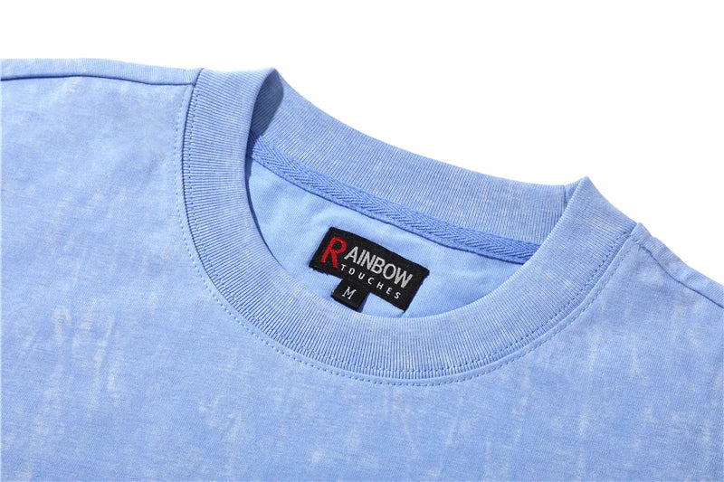 Rainbowtouches 2022 New T-Shirt Mens Tie Dye T-Shirts Cotton High Street Fashion Women Cyber Celebrity Couple T-Shirt Unisex Top Street King Limited