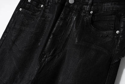 hi street flared jeans men broken patchwork denim pants streetwear harajuku luxury designer black jeans trousers male unique jeans style 468