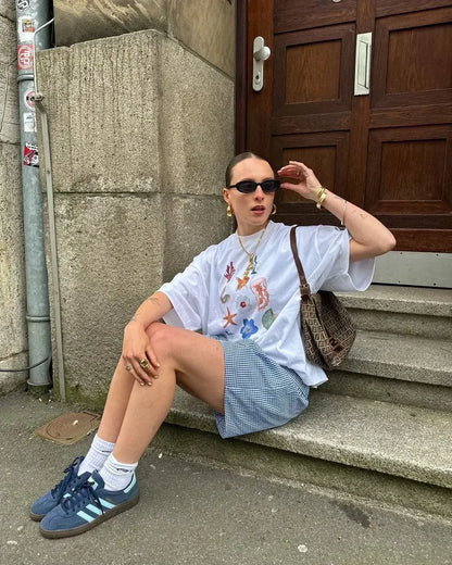 Oversized Harajuku Summer Casual Popular Cherry Graphic T Shirts Men Y2k Tops Gothic Clothes Streetwear Goth Women Clothing Street King Limited