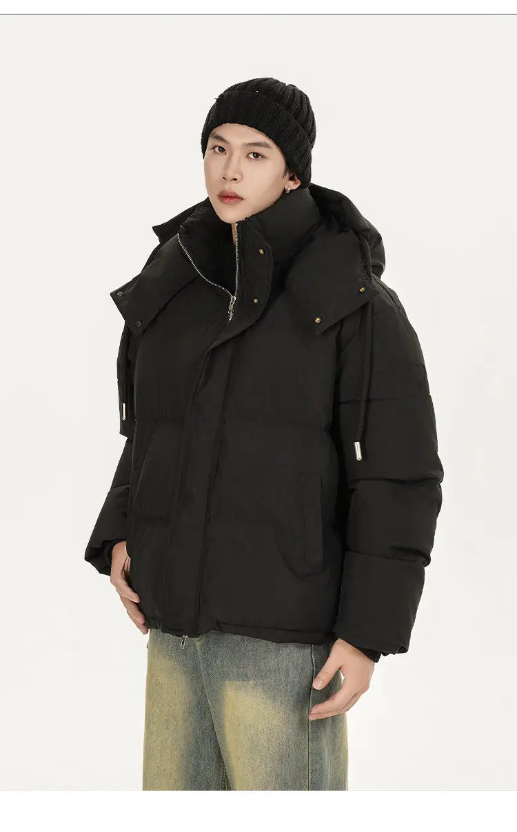 men women winter fashion loose casual cotton padded hooded parkas jacket campus boy gril thicken warm snow coat outerwear unique default style 1058