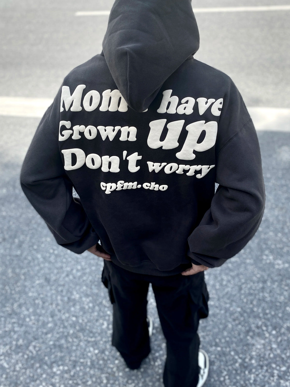 Hotselling KANYE CPFM Letter Foam Print Quality Cotton High-Street Loose Casual Hooded Sweatshirt Hoodies For Men Street King Limited