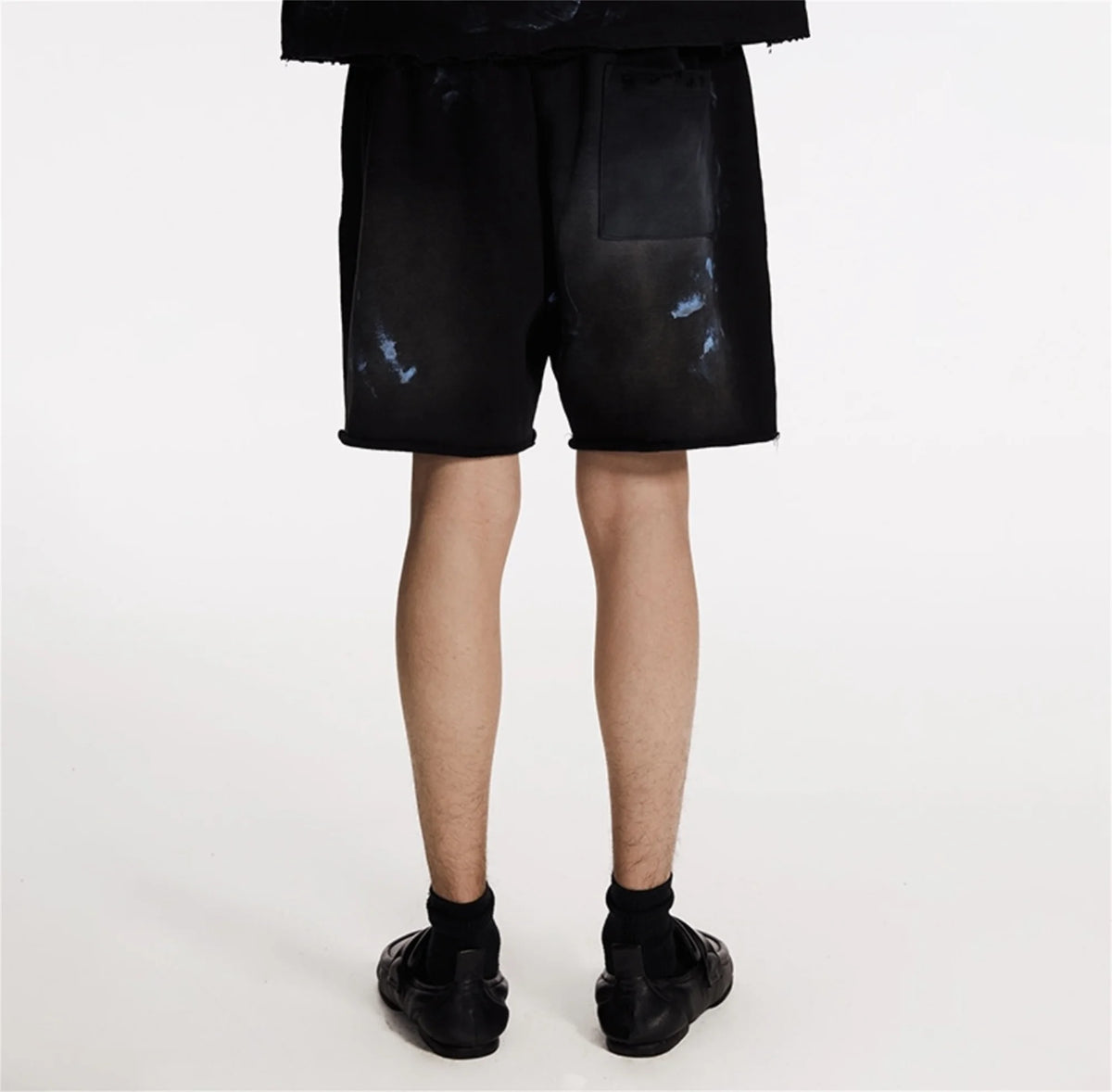 Saint Louis 24SS Future Vintage Splashing Ink Graffiti Making Dirty Water Making Old Drawstring Shorts For Summer Street King Limited
