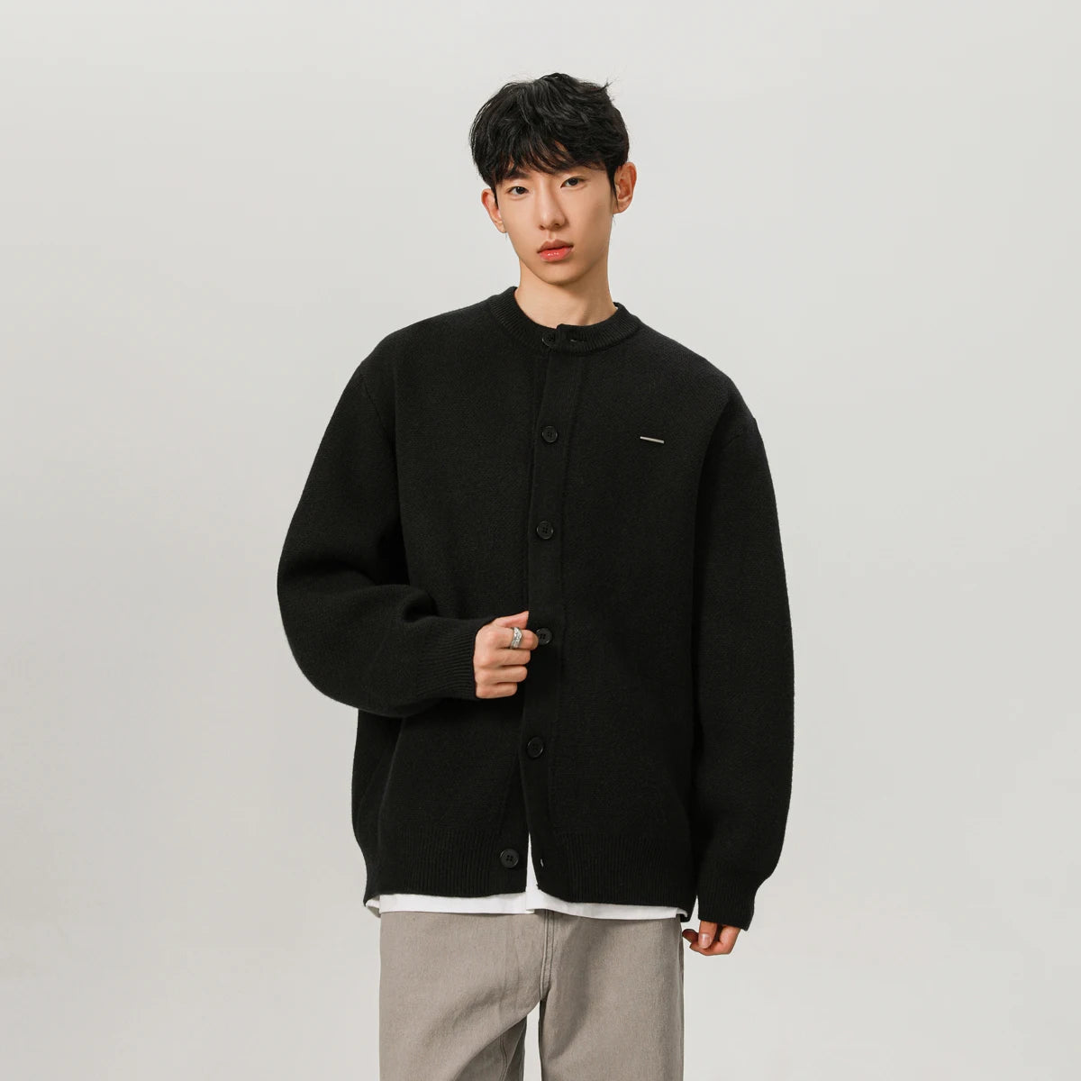 900G High Quality Thicken Baseball Cardigan Sweater Men Fashion Loose Causal Knitted Sweater Coat Cityboy Jumper Jacket Street King Limited