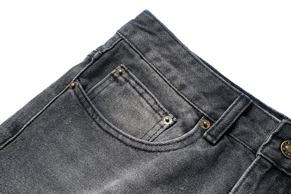 New Black Gray Washed Casual Baggy Jeans for Men and Women Straight Loose Oversized Cargos Hip Hop Frayed Hole Denim Trousers Street King Limited