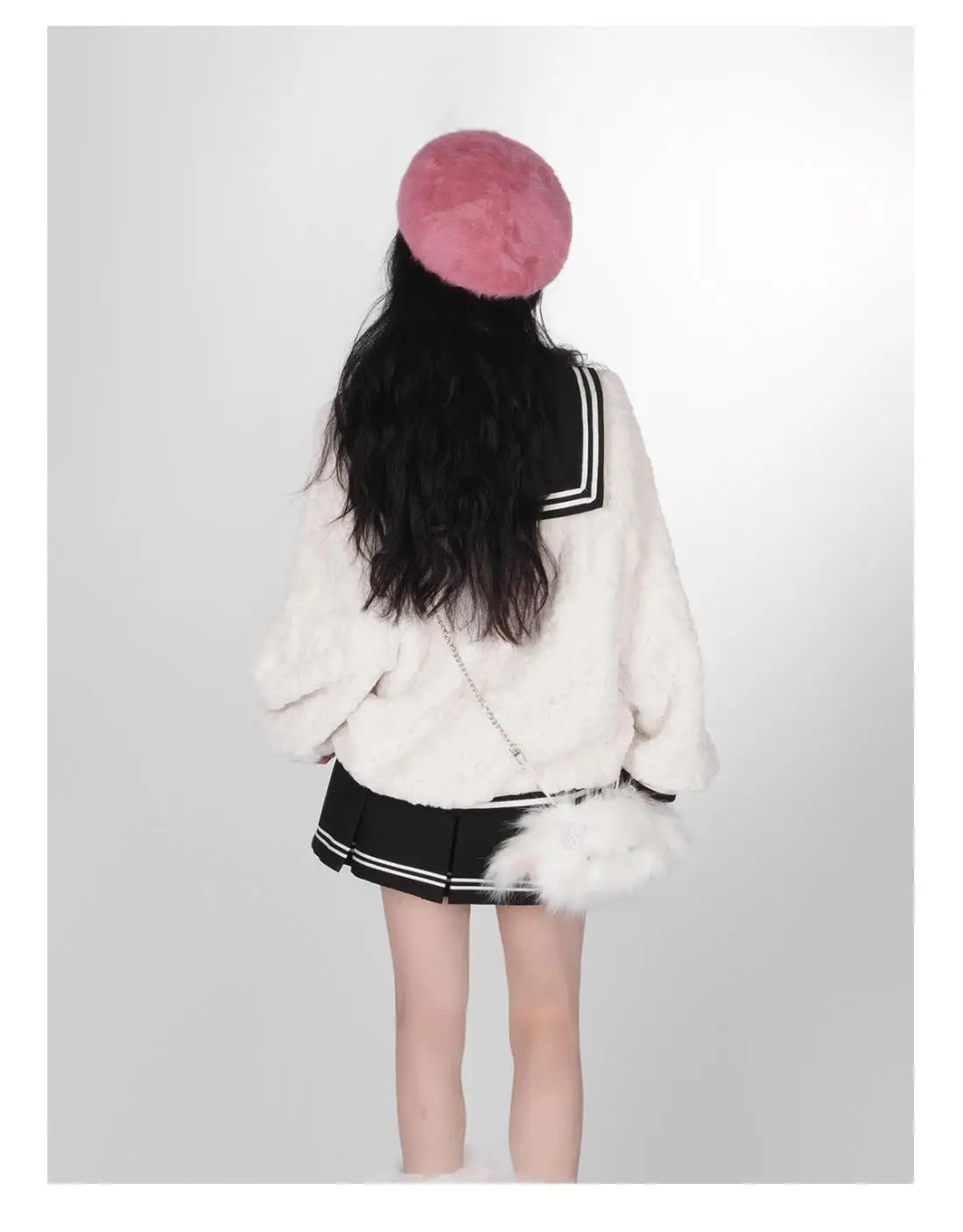 Harajuku Sweet Thicknecked Bow College Coat Woman Zip Up Hoodie Sailor Suit Plush Hoodies Women 2023 Streetwear Goth Y2k Clothes Street King Limited