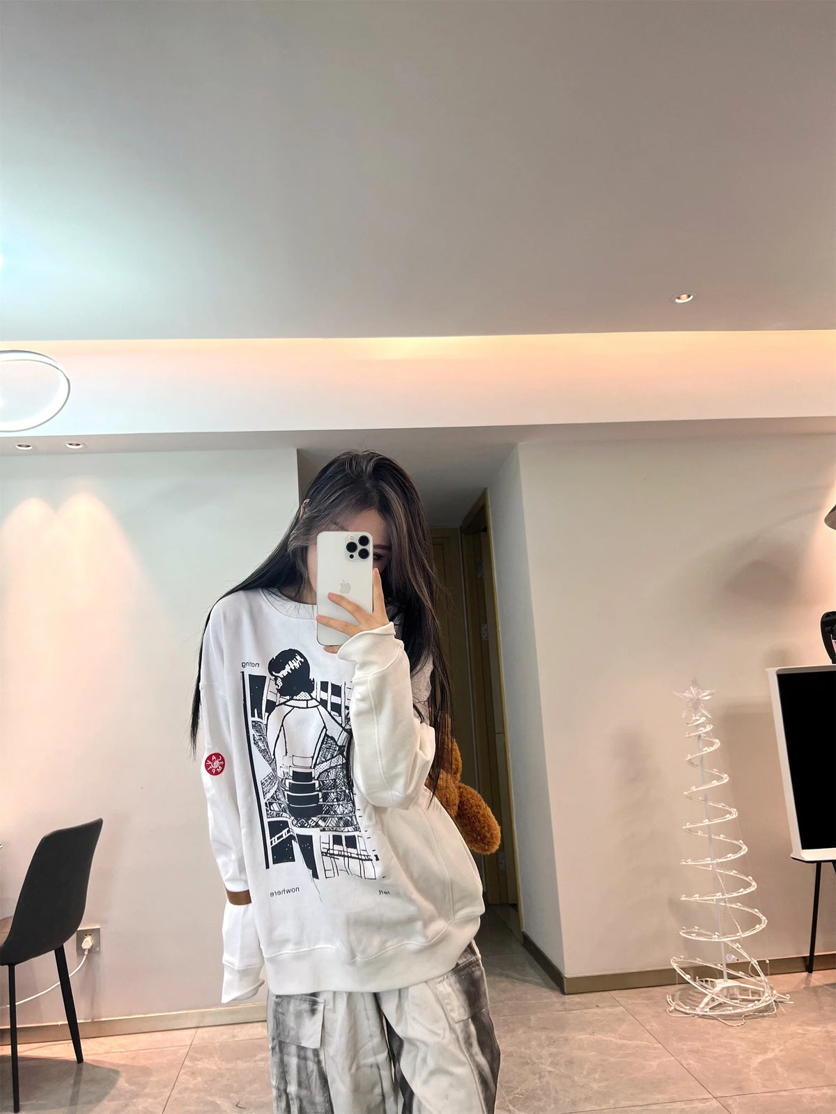2024 CE Brand Fashion Abstract Comic Print High-Street Cleanfit Cotton Casual Loose Pullover Sweater Street King Limited