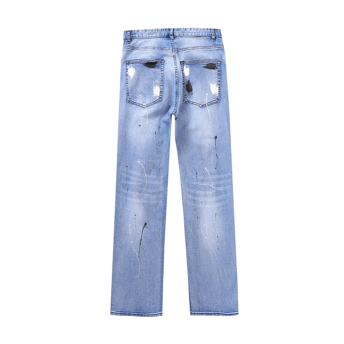 mens vintage jeans 2023 new ripped holes straight denim pants streetwear hip hop harajuku jeans trousers unique jeans style 3802
