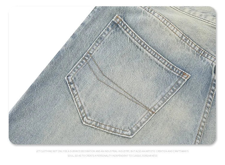 Straight Jeans with torn knees Street King Limited