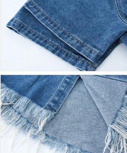 summer trend mens set shoulder padded short sleeved denim shirt quick drying casual pants 2 pcs set american retro street suit unique jeans style 3901